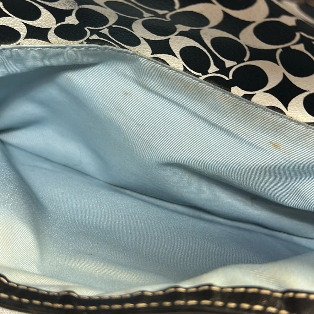 Coach boston leather travel bag with a tag